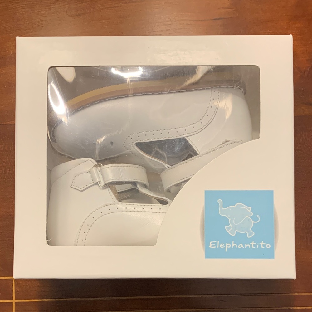 Elephantito Classic White Baby Shoes